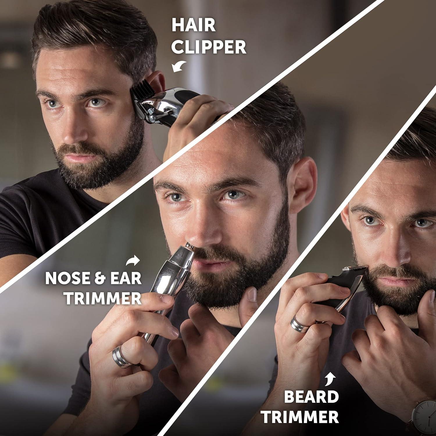 Wahl 3-in-1 Chrome Pro Deluxe Men's Grooming Set: Head Shaver