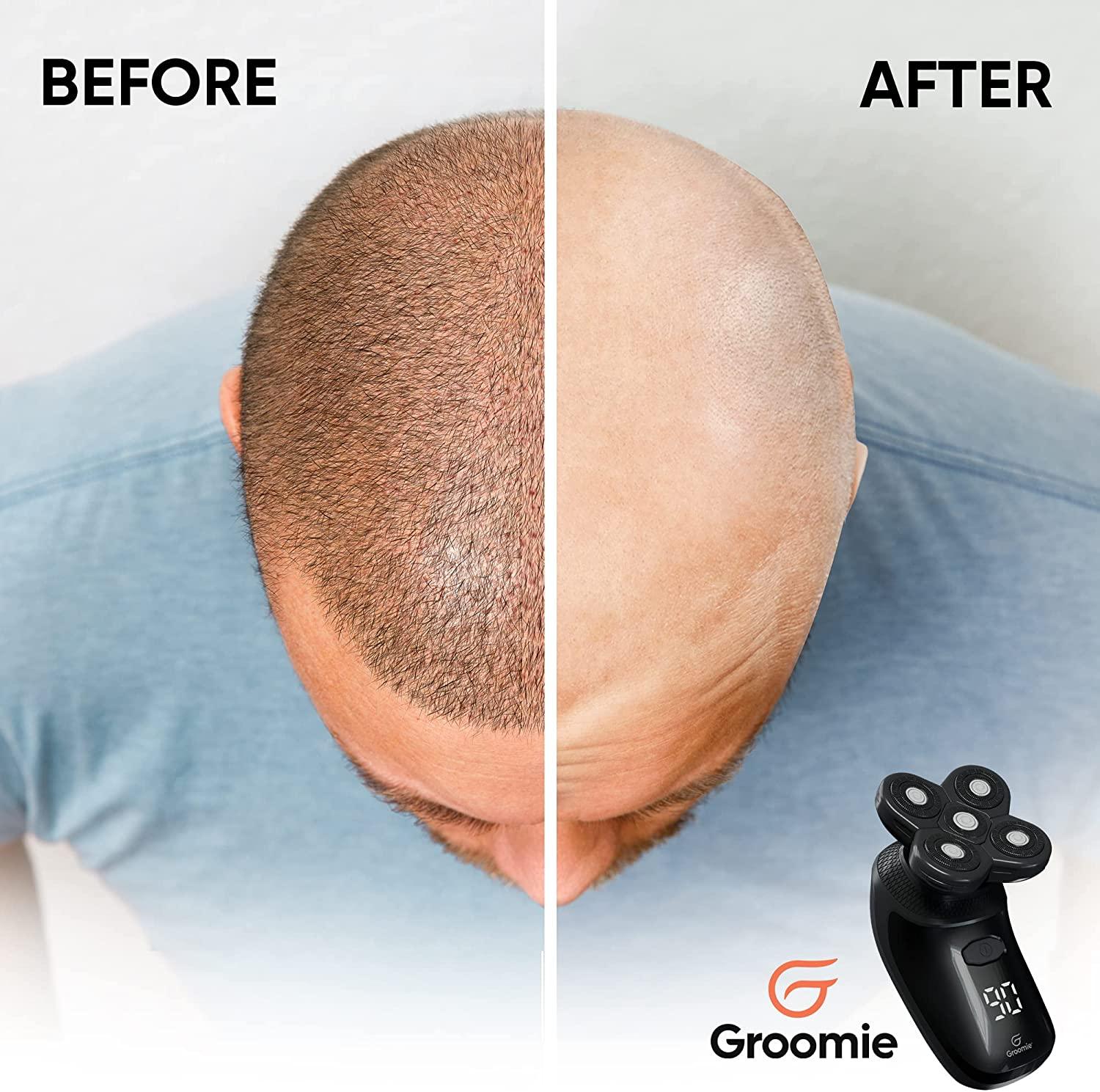 GROOMIE BaldiePro Cordless Head Shavers for Bald Men Comfort Head