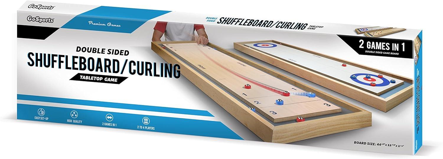 GoSports Shuffleboard and Curling 2 in 1 Board Games
