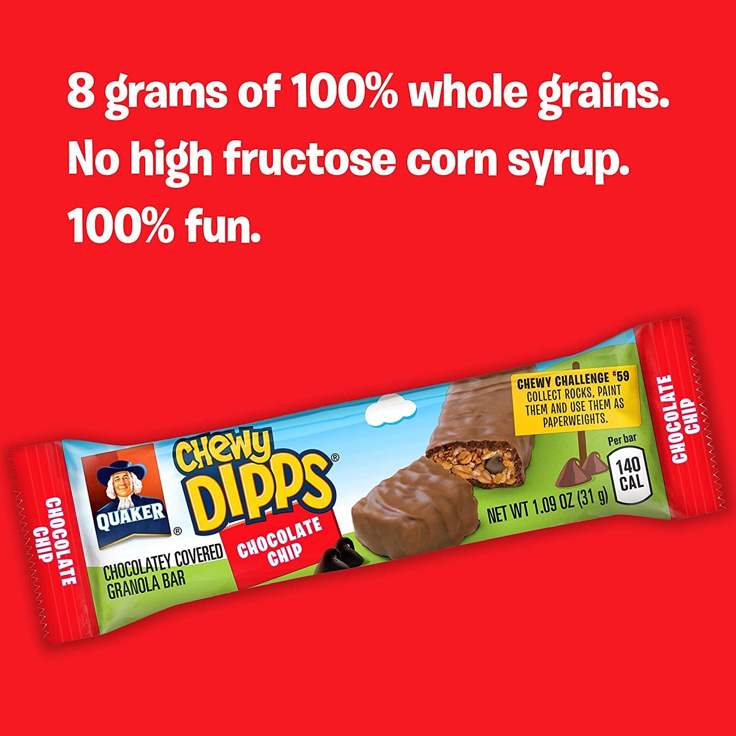 Quaker Chewy Granola Bars Variety Pack 58 Bars Chewy & Dipps