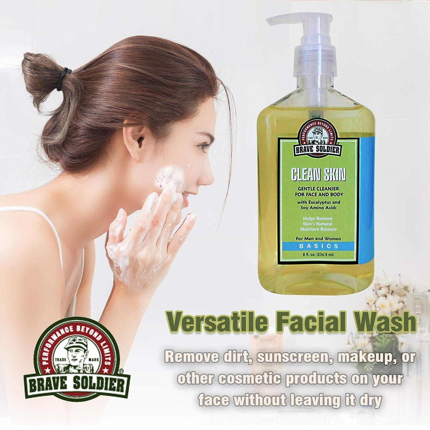 Brave Soldier Clean Skin Face Cleanser for Men and Women