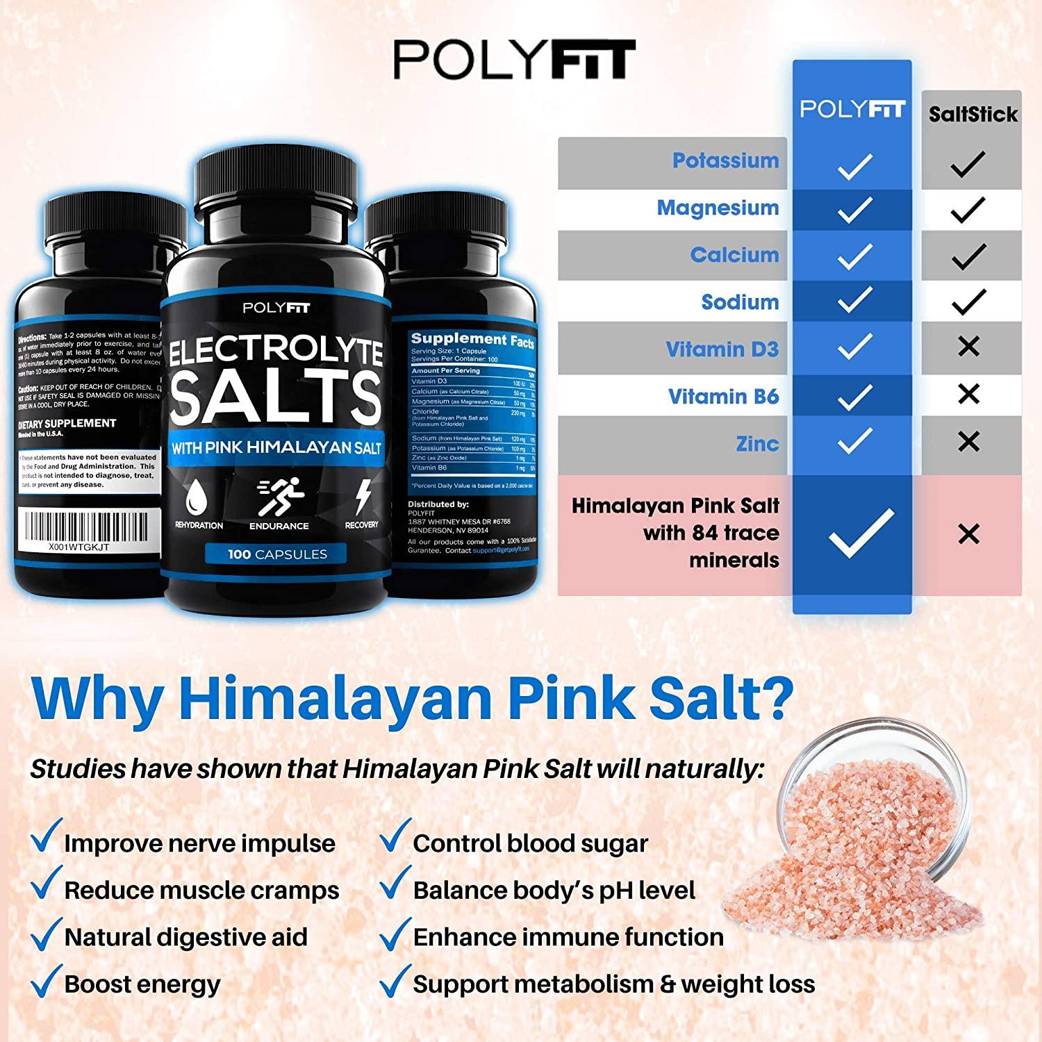 Electrolyte Salt Tablets 100 Pills Electrolytes Replacement