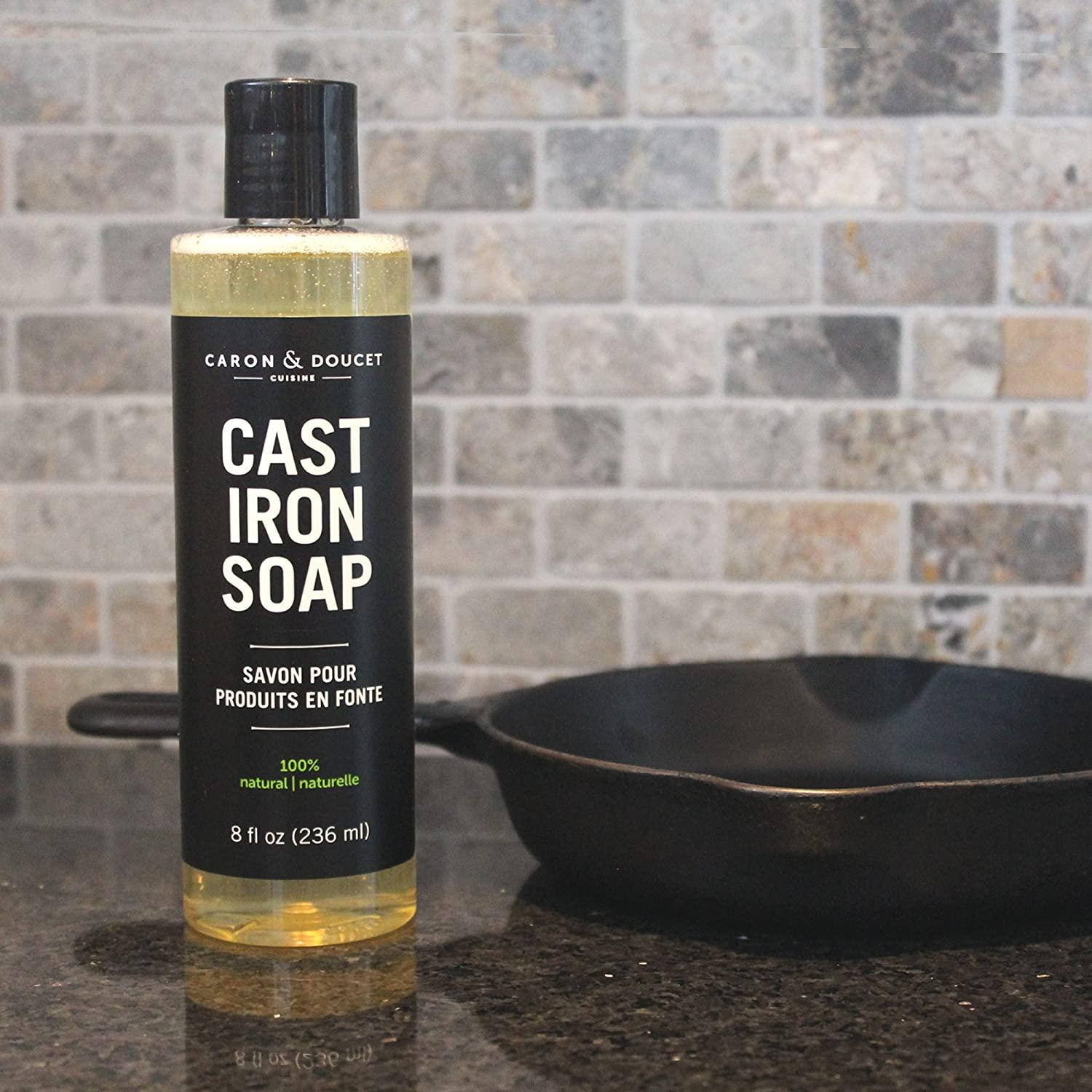CARON & DOUCET - Cast Iron Seasoning & Cleaning Oil | 100% Plant-Based &  Food Grade! | Best for Seasoning, Restoring, Curing and Care (8oz)