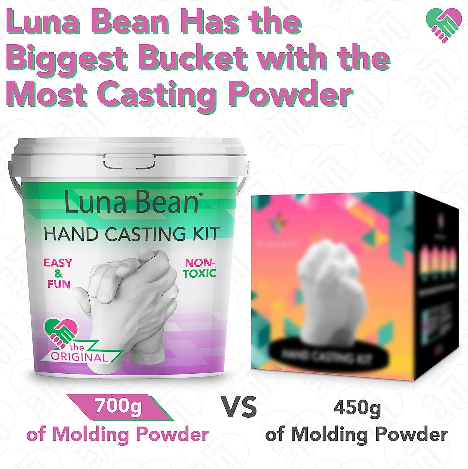 Luna Bean DIY Keepsake Hands Casting Kit/ Plaster Statue Molding Kit for  Couples, Parent & Child, Wedding, Friends, Anniversary 