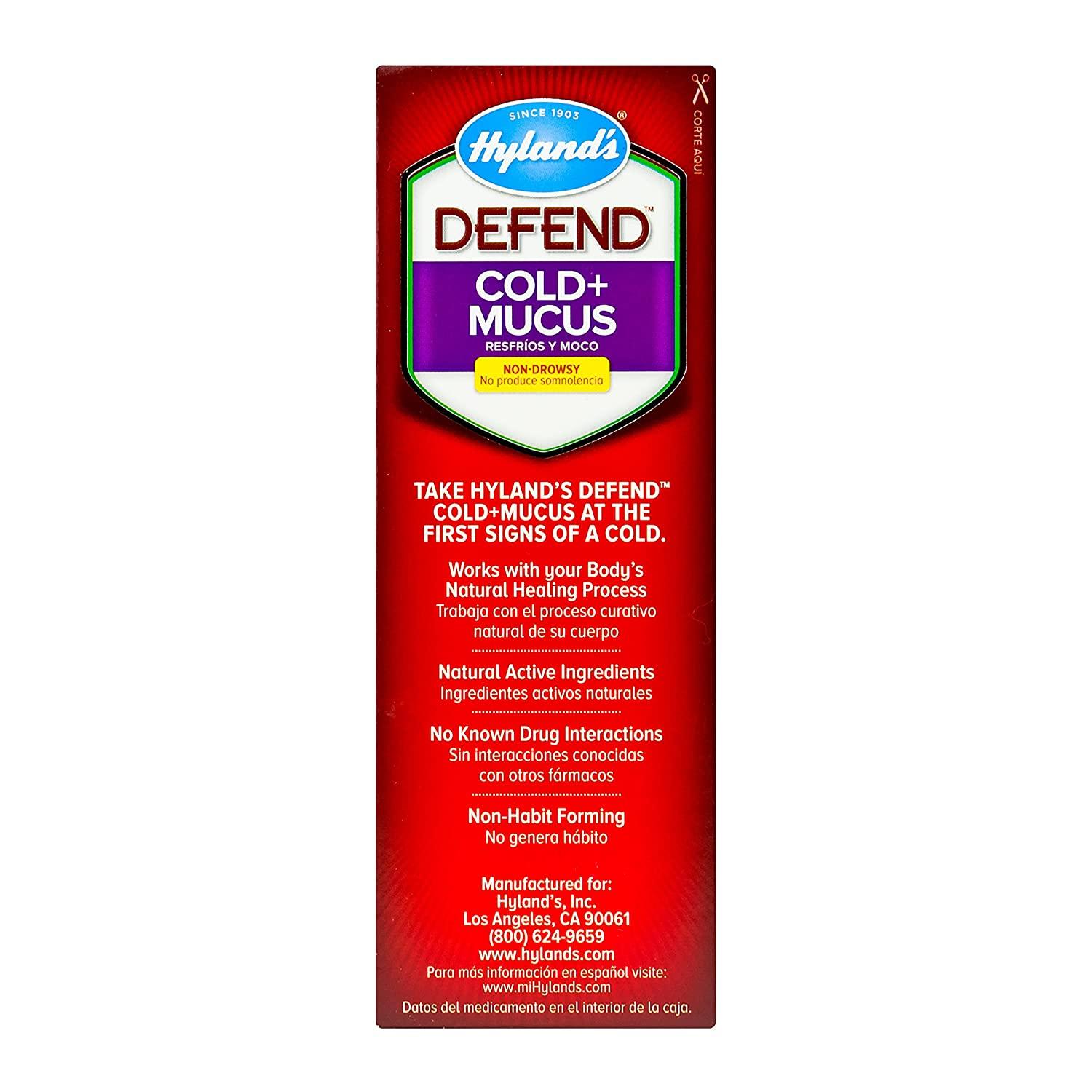 Hyland's Cold and Cough Mucus Relief Decongestant Defend by Homeopathic