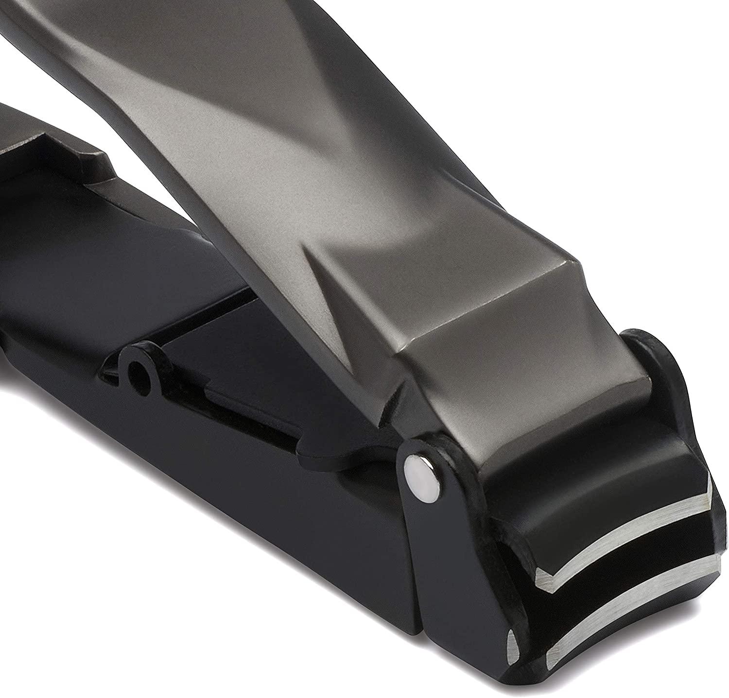 Nail Clippers for Men with Catcher KLIPP RazorSharp Heavy Duty Self