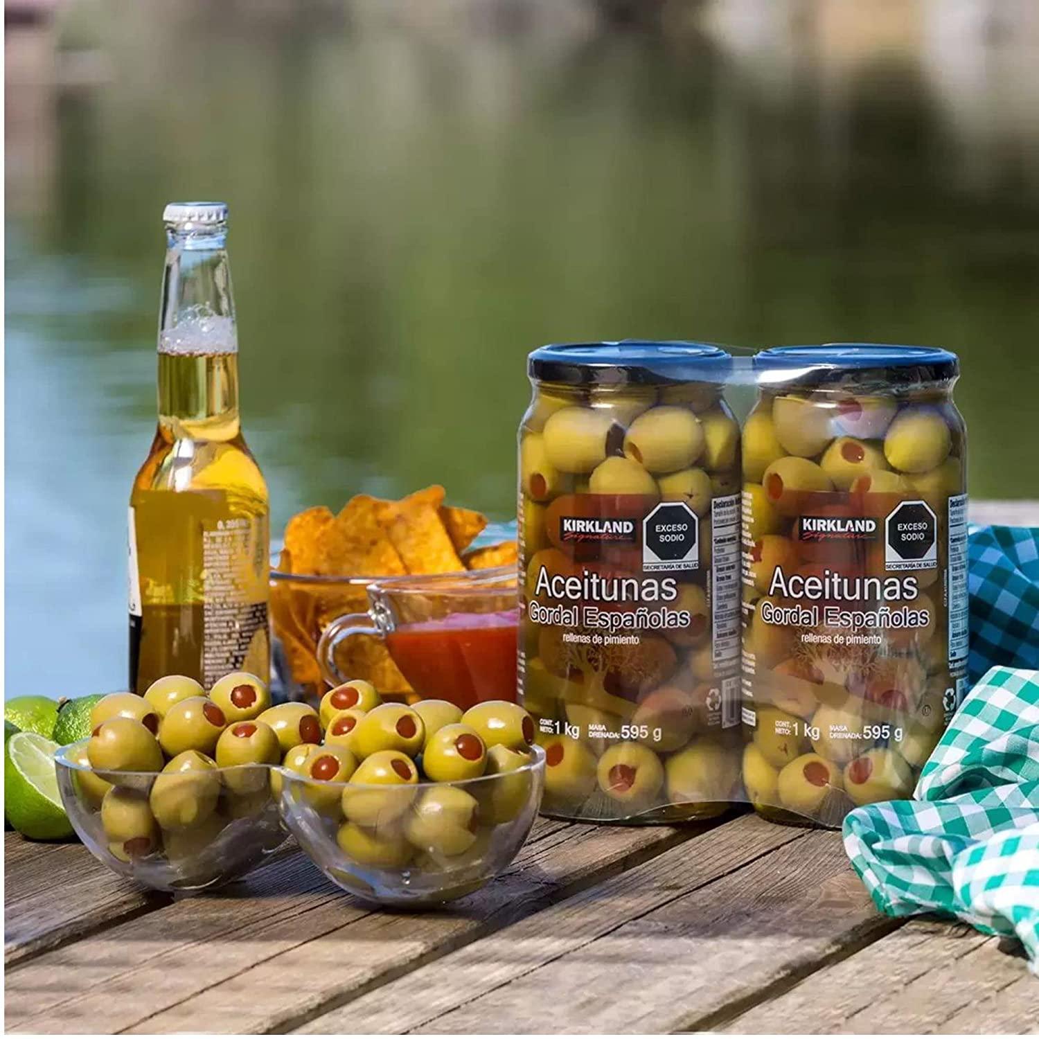 Kirkland Signature Spanish Queen Olives Stuffed with Pimiento 21 Oz Net