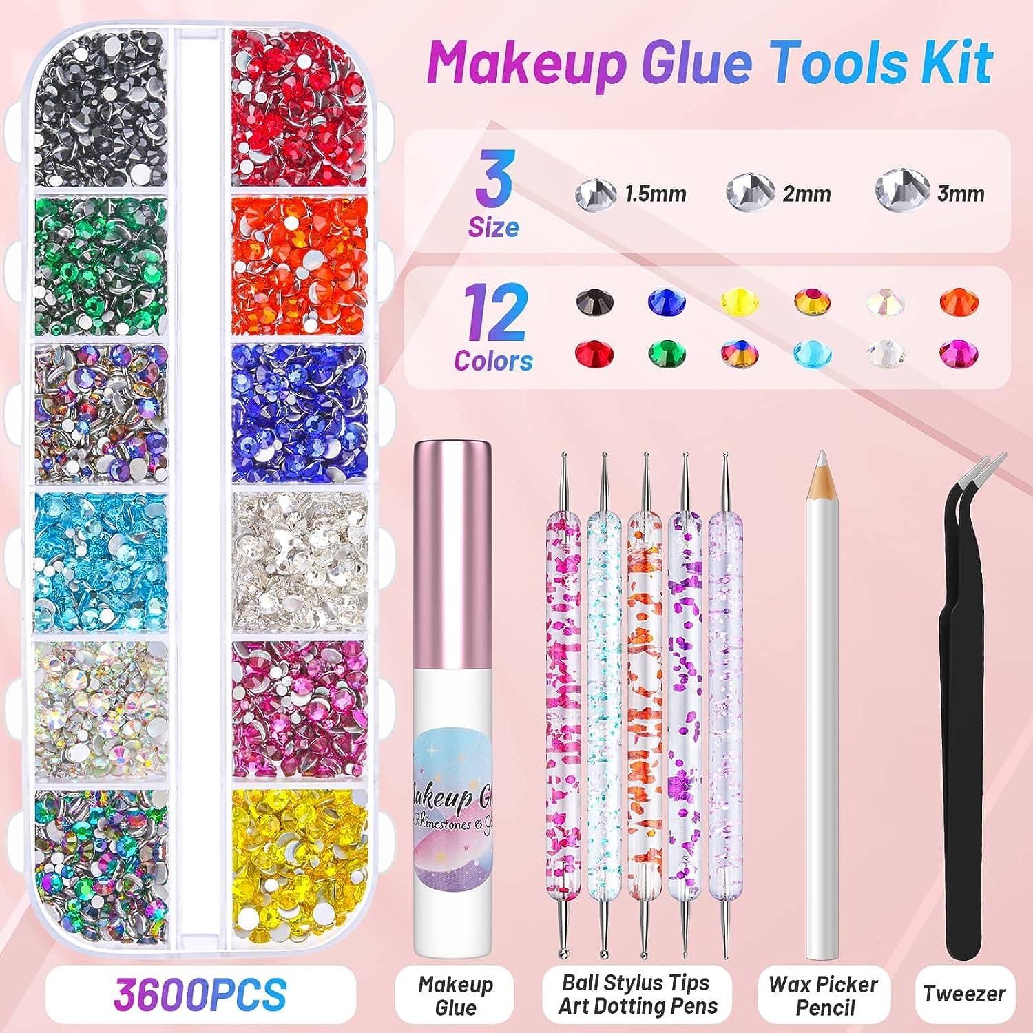 4200Pcs Face Gems Face Jewels with Makeup Glue FITTDYHE Multi