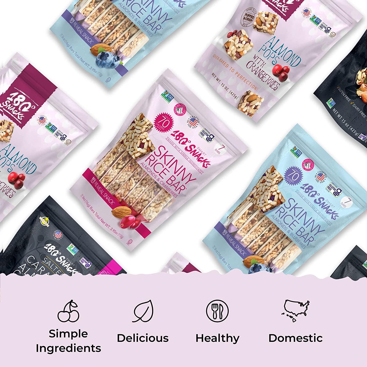 180 Snack Skinny Rice Bar Almonds & Cranberries Review 