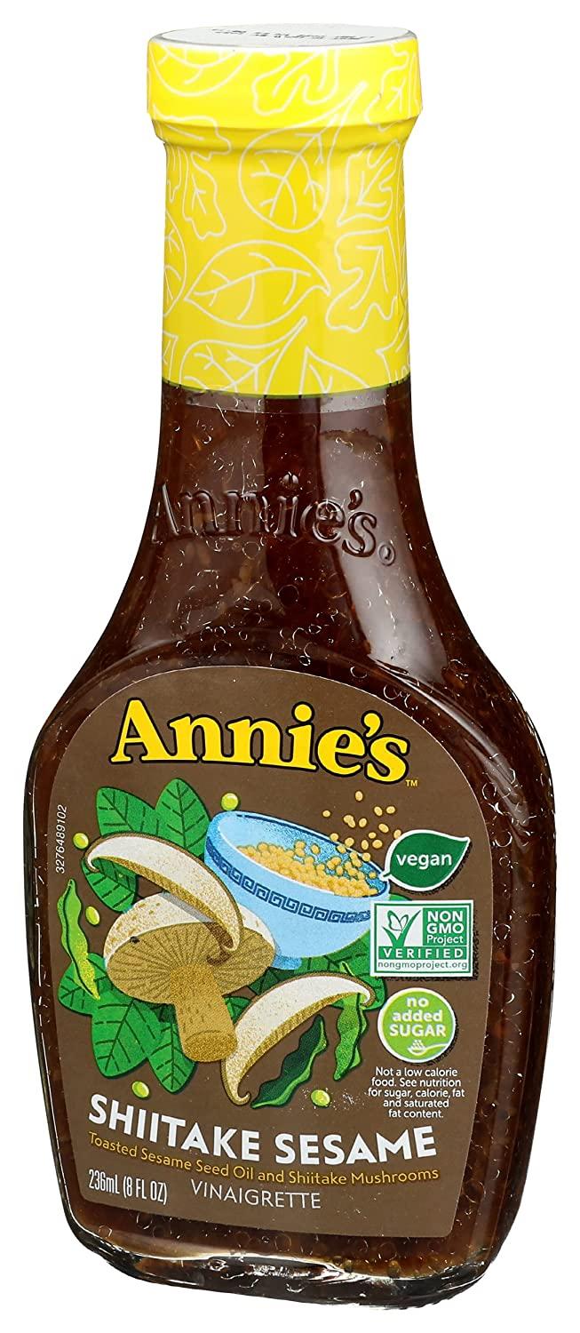 Annie's Natural Shiitake Sesame Salad Dressing, NonGMO, 8 fl oz