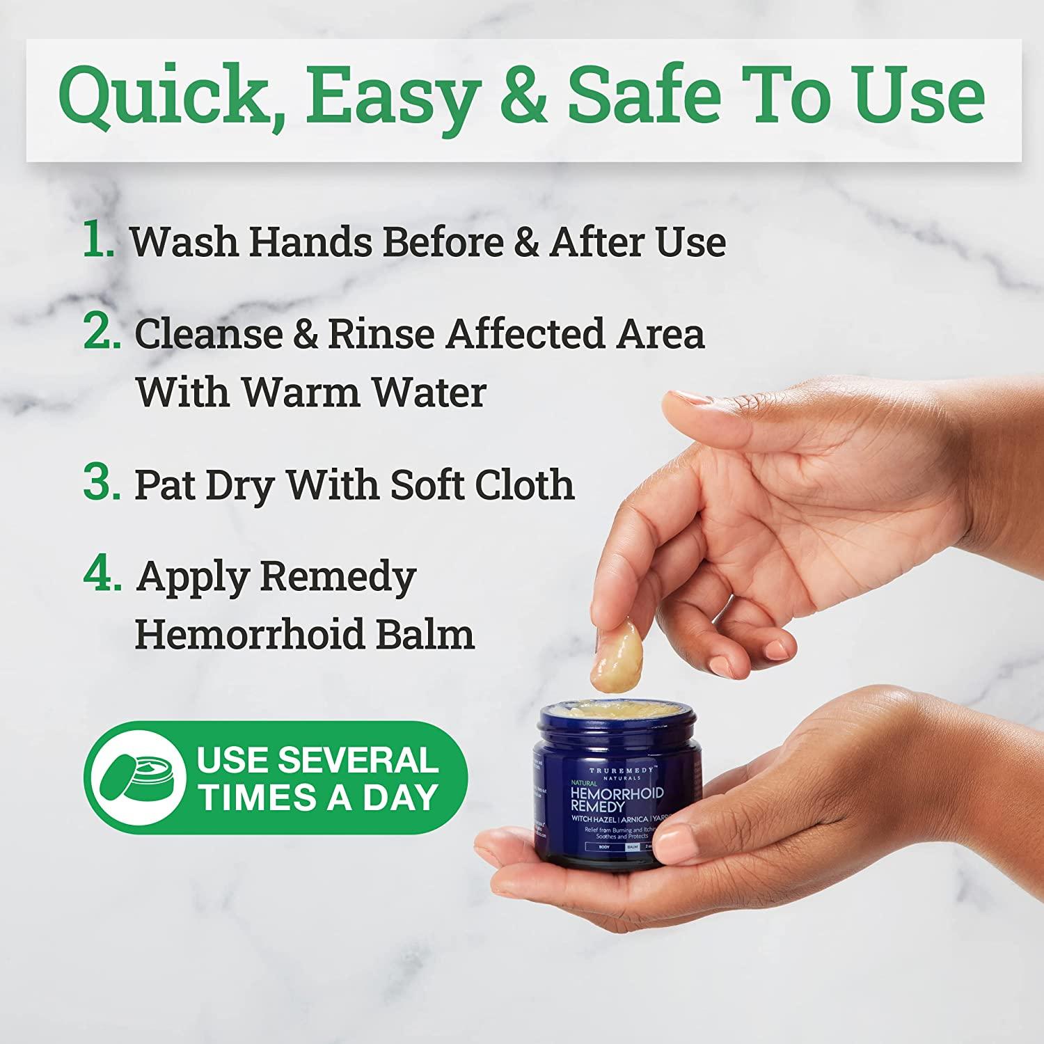 Remedy Hemorrhoid Balm Fast Relief Cream for Burning, Itching, Pain