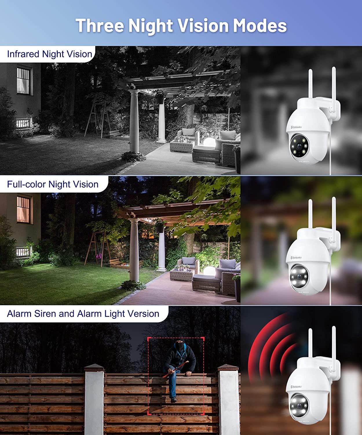 GALAYOU 2K Security Cameras Outdoor, WiFi Home Video Surveillance