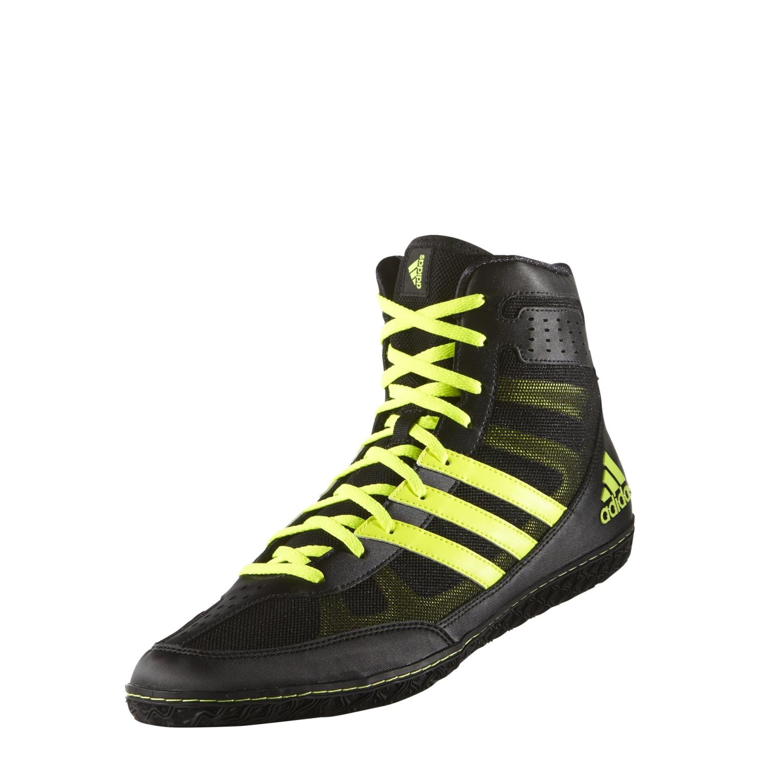 adidas Mat Wizard Black/Solar Yellow Wrestling Shoes (S77969) Black/Solar  11.5