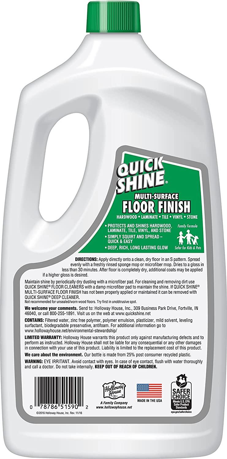 Quick Shine Multi Surface Floor Finish 64oz Cleaner & Polish to use