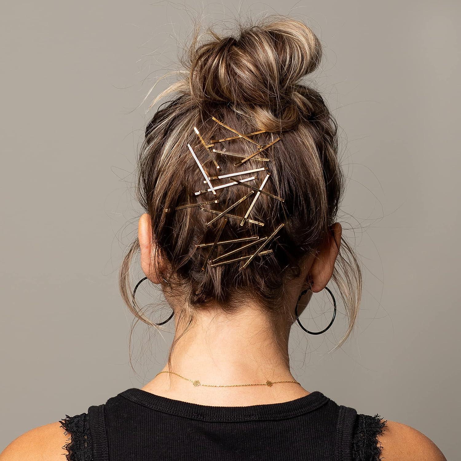 Gold Bobby Pins Set 40 pcs by KOKO & KO Stylish Hair Jewelry 2