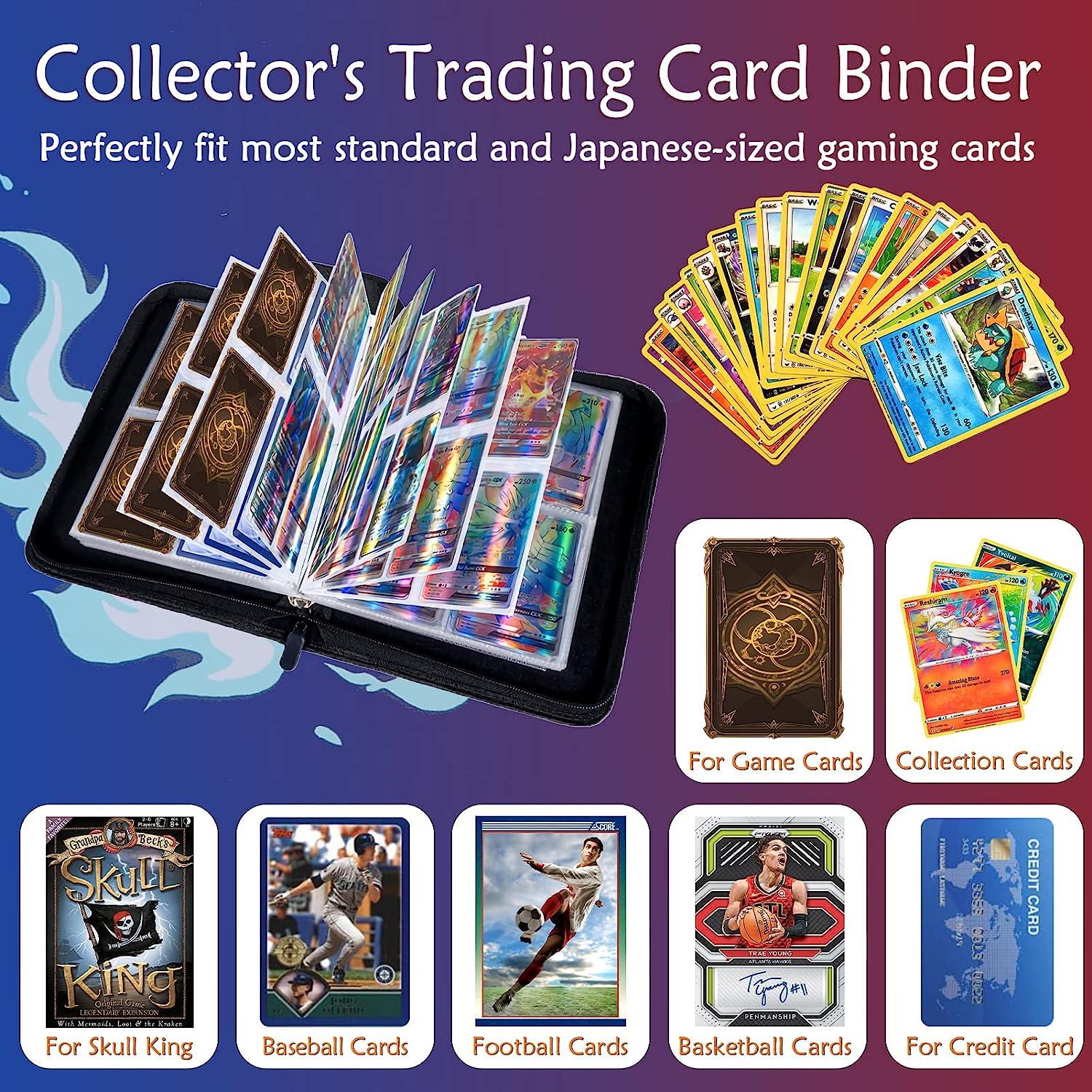mtg card binder 16 Pocket Card Binder 1000+ enhanced Zip Trading Card Binder Double Si –  Toytooth main image 1