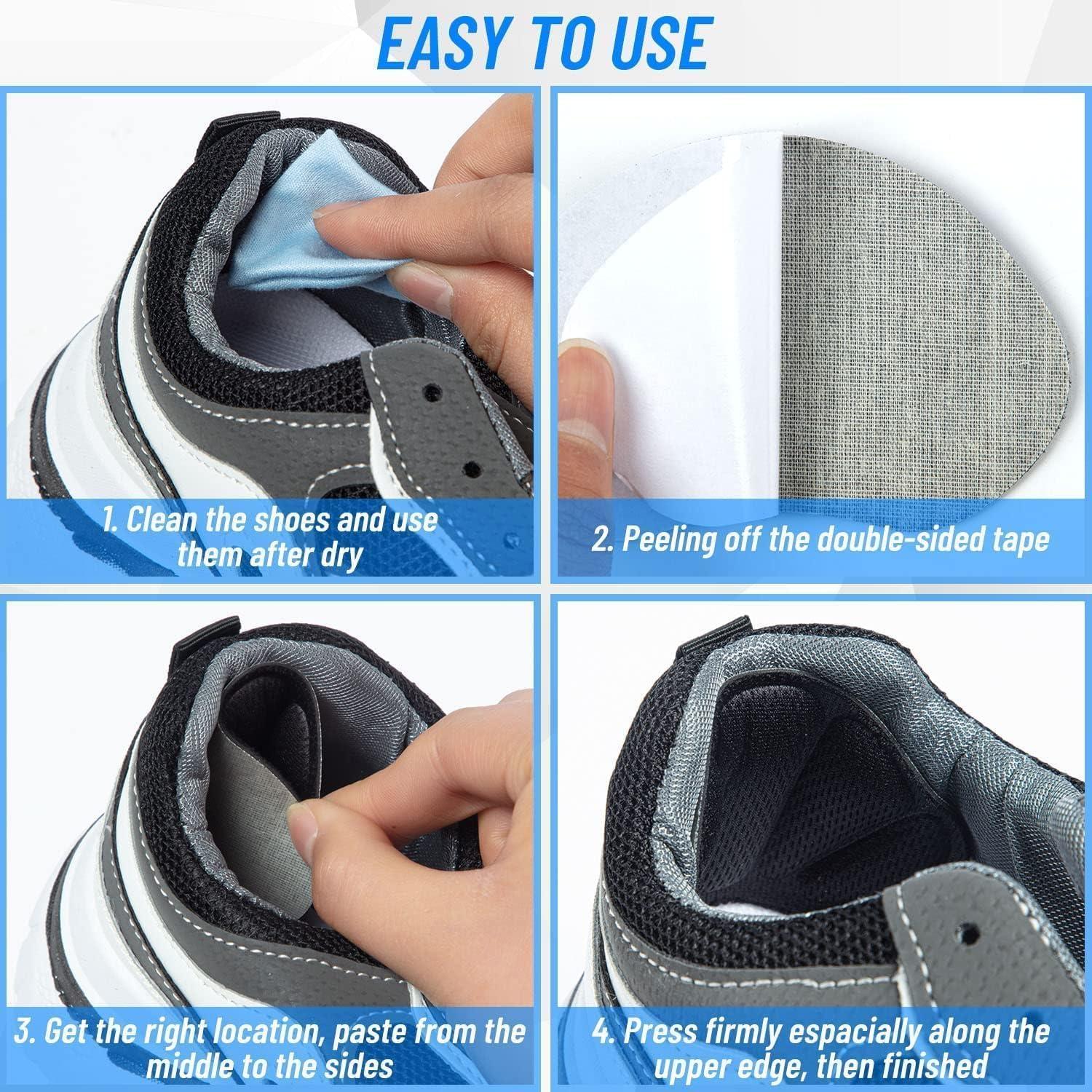 COMFWALK Felt Tongue Pads For Shoes - Soft Self-Adhesive Shoe Inserts (3 Pairs - View #3