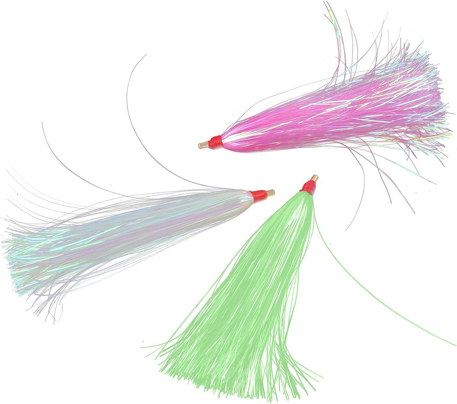 Fishing Teasers Tail 10PCS Bucktail Teasers Mylar Flash Teaser Tail