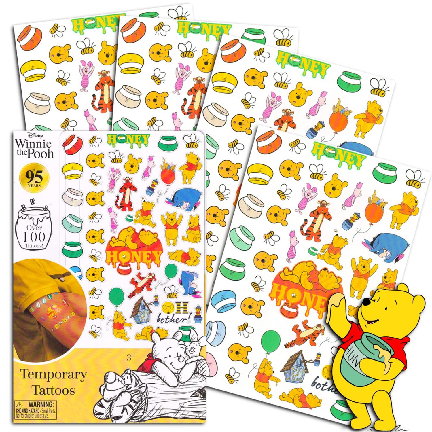 Disney Winnie the Pooh Temporary Tattoos Bundle 100+ Kids Party