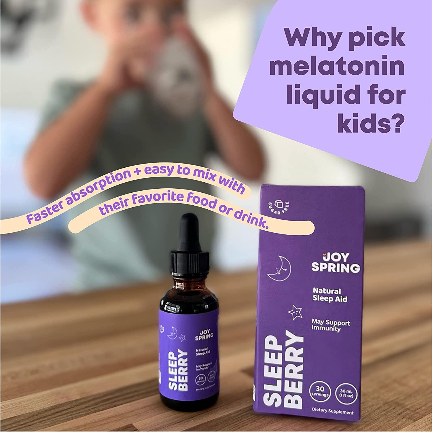SleepBerry Melatonin for Kids with Elderberry Liquid Melatonin for