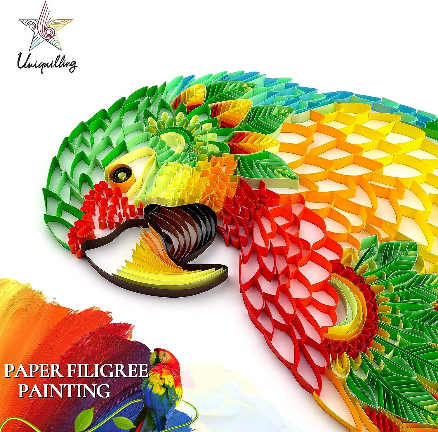 uniquilling paper filigree painting quilling kits, paint by numbers for  adults - letters, handmade diy craft wall