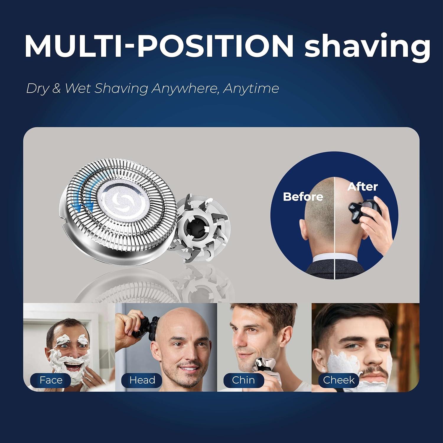 Newly Upgraded Replacement Heads For Skull Shaver Pitbull Platinum Pro Butter 726084900462