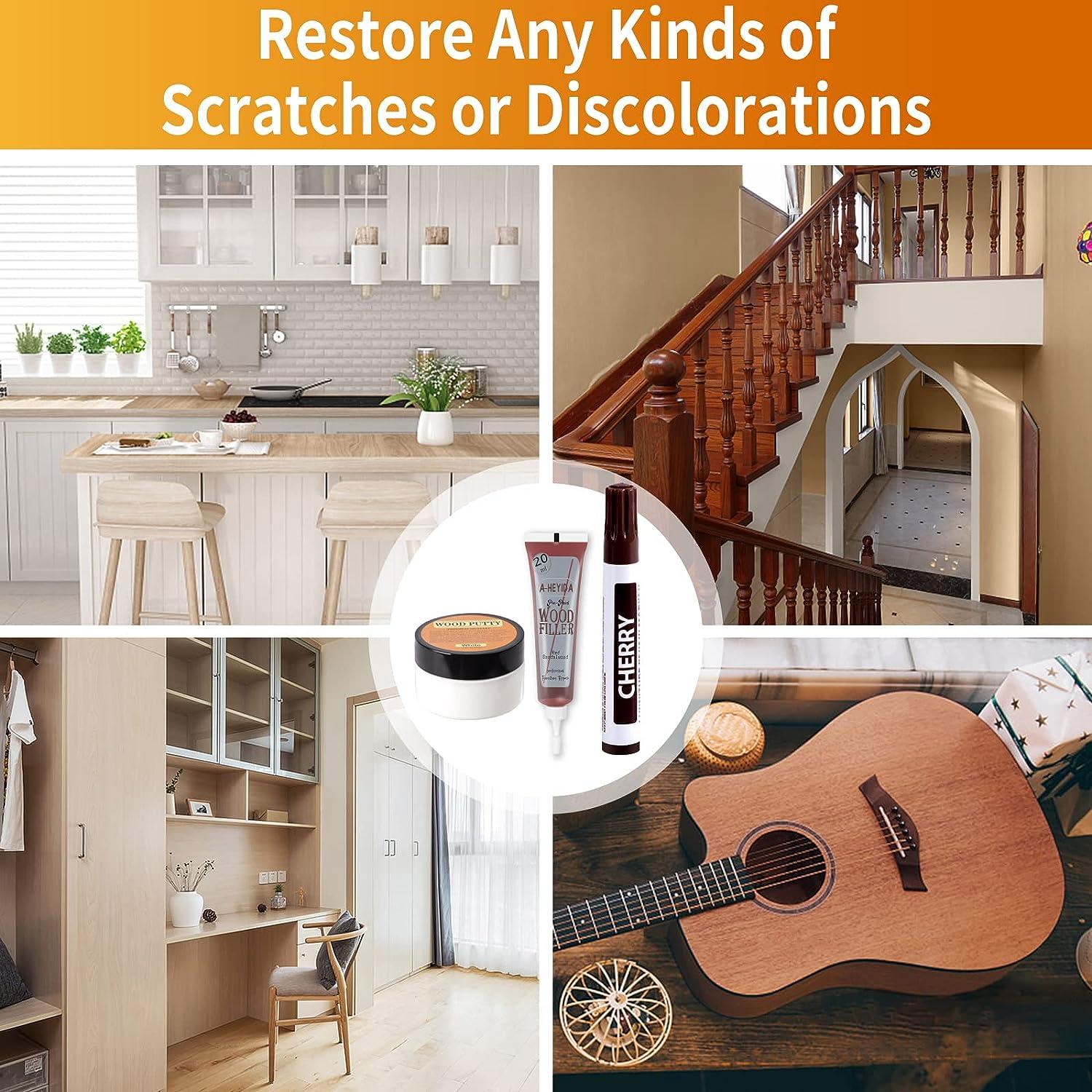 Wood Furniture Repair Kit Wood Filler Hardwood Floor Scratch Repair  Furniture Touch Up Kit - Restore Any Wood, Cover Surface Scratch For Wooden  Table, Door, Laminate, Cherry, Walnut, Cabinet,18 Colors
