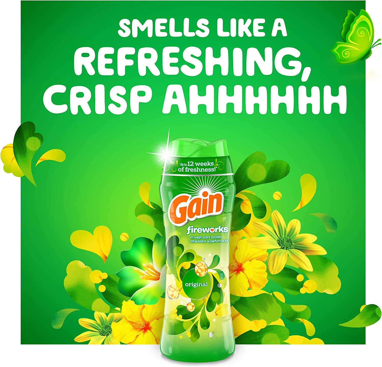 Gain Fireworks Laundry Scent Booster Beads for Washer, Original Scent