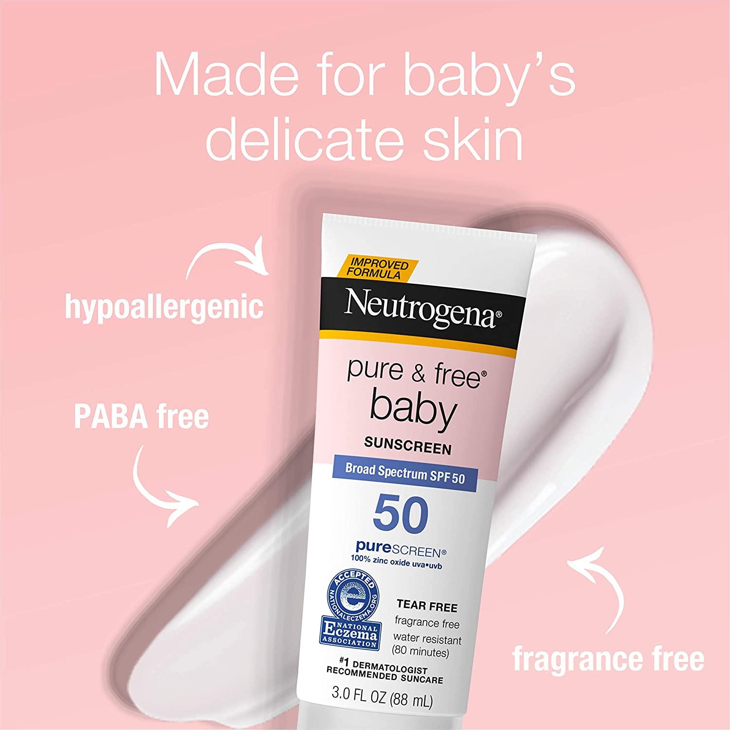 Neutrogena Pure & Free Baby Mineral Sunscreen Lotion with Broad