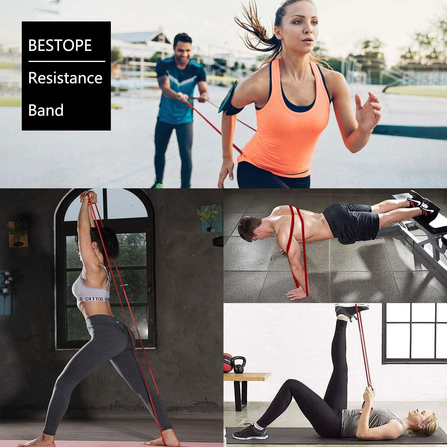 Bande De Résistance Longue Latex Rouge KISSBELL - Pull Up, Yoga, Powerlifting