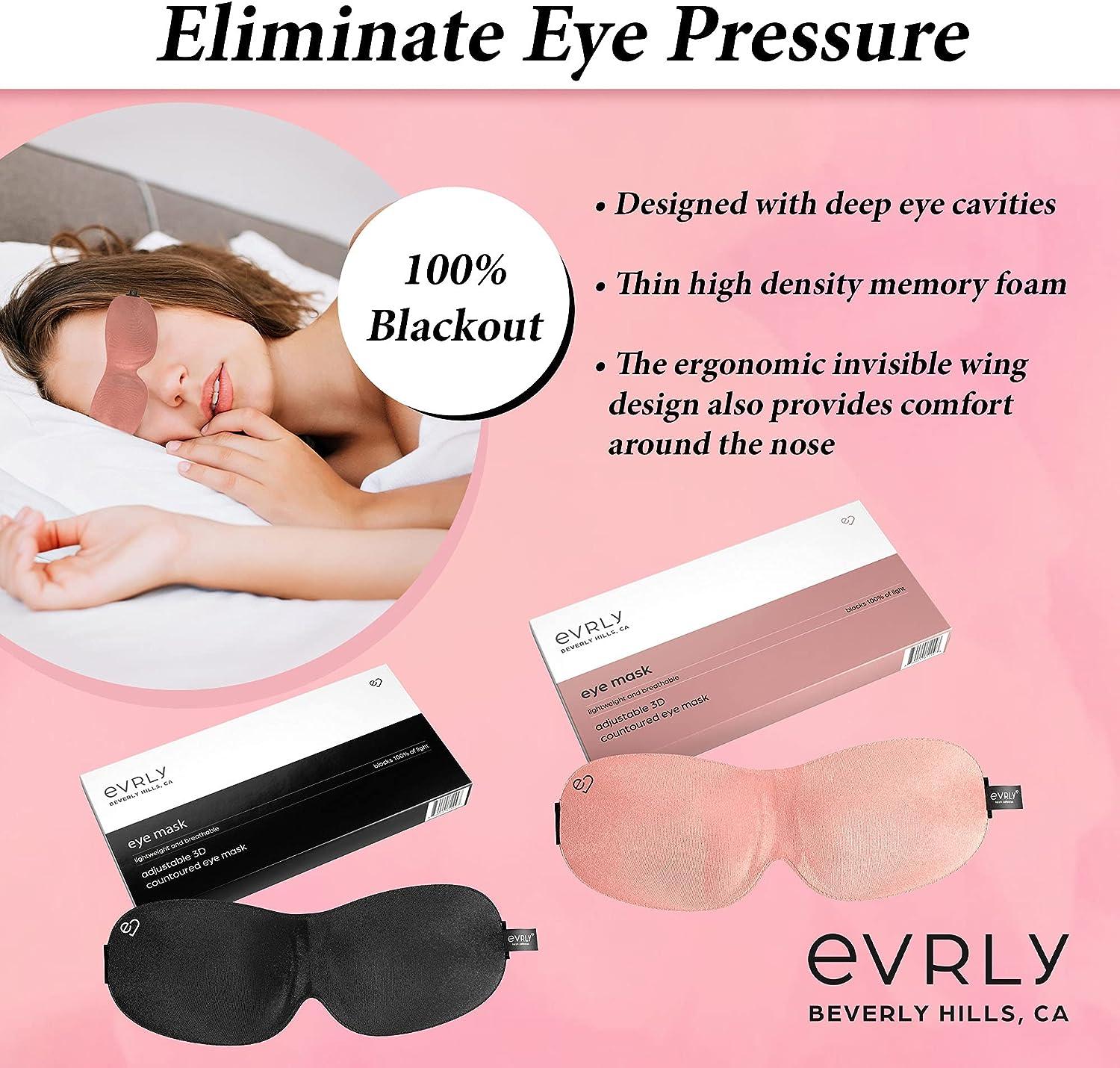 EVRLY Beverly Hills Eye Mask for Eyelash Extensions 3D Contoured Design, Soft Fabric, Deep Eye