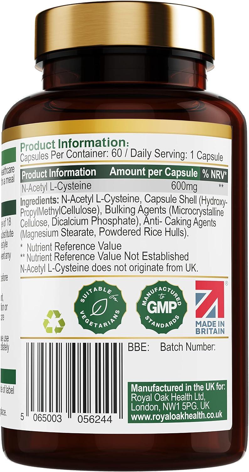 NAC Supplement nac nAcetylcysteine 600mg with l cysteine High