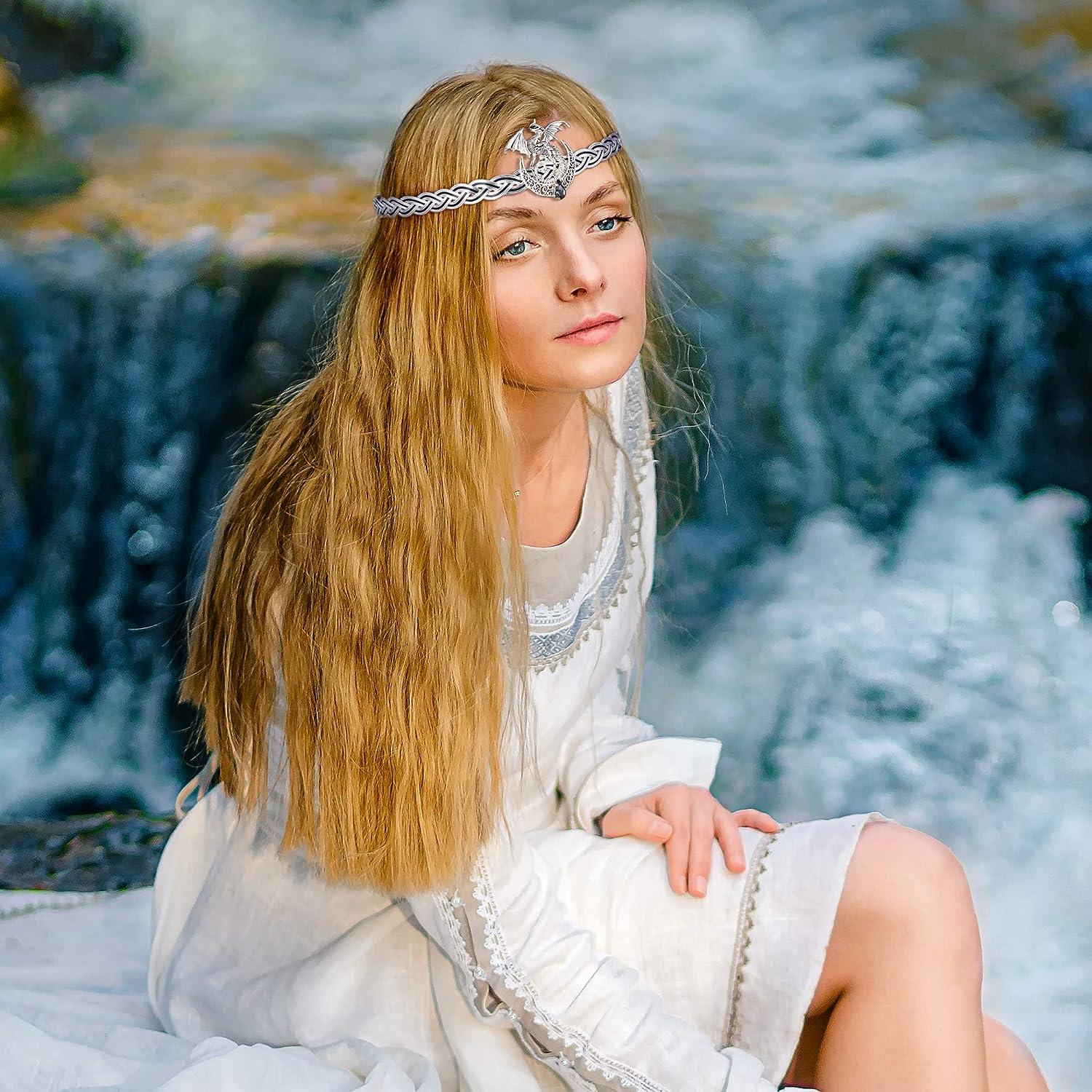 Coteeza Dragon and Moon Viking Crown Fairy Circlet Celtic Braided Headpiece  Silver Black Renaissance Headband for Medieval Wedding, Carnival Cosplay -  Unisex Hair Accessory | Buy Now with Express International Delivery |  GoSupps.com