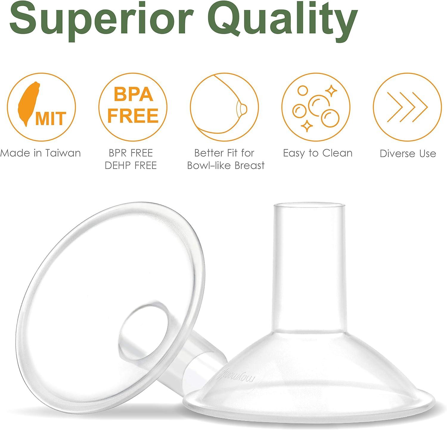 Set Scudi Per Tiralatte Maymom - Compatibile Medela, Misura 15mm, Senza BPA, 2 Pezzi - Foto 6