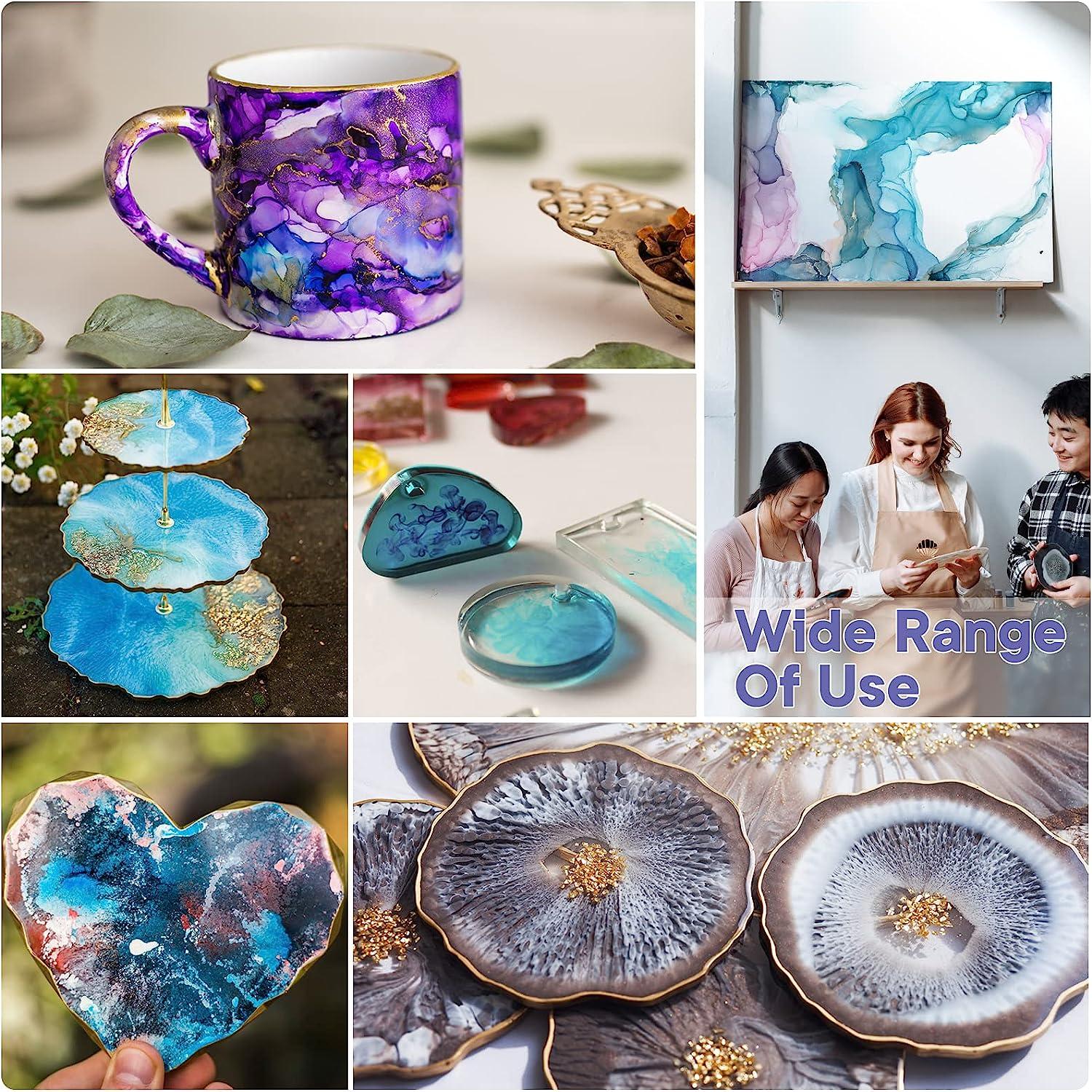 Resin: Alcohol Ink Flower Coasters – thedaintydipper