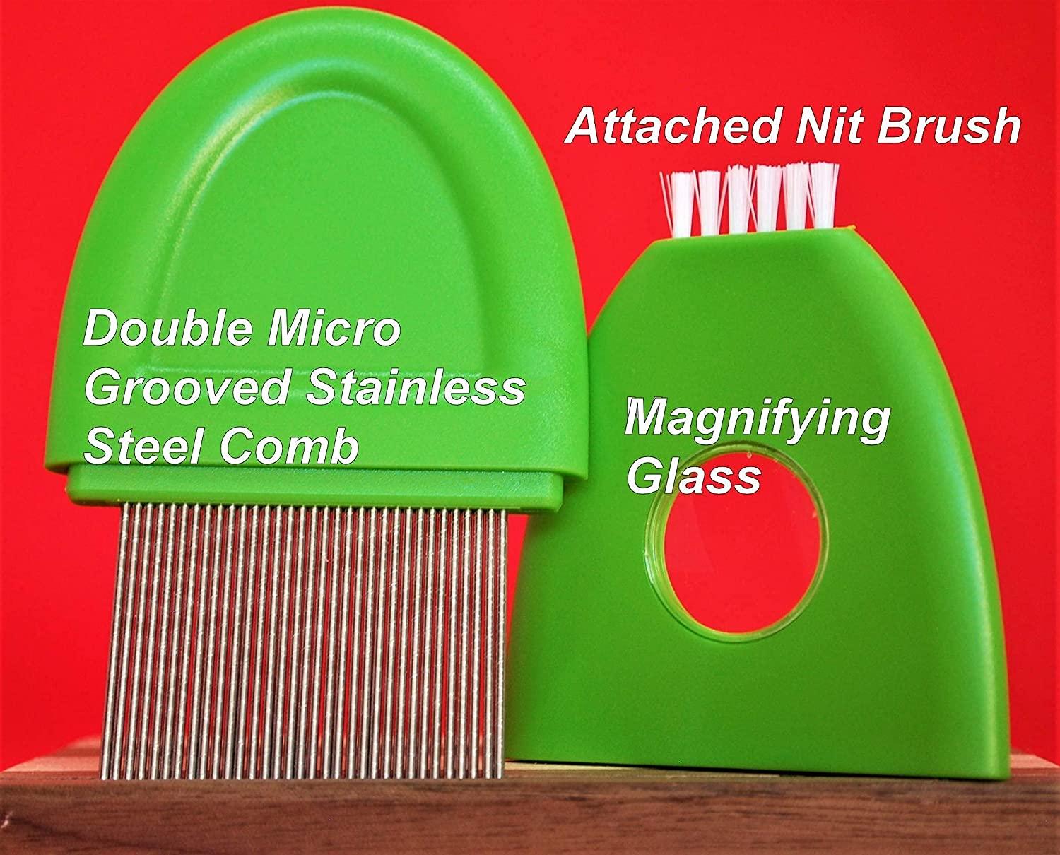 Lice Comb Chemical Free Head Lice Treatment with Double Spiral Micro