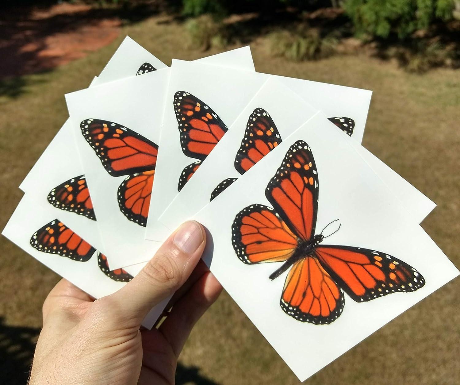 6 Large Monarch Butterfly Temporary Tattoos Butterfly Utopia