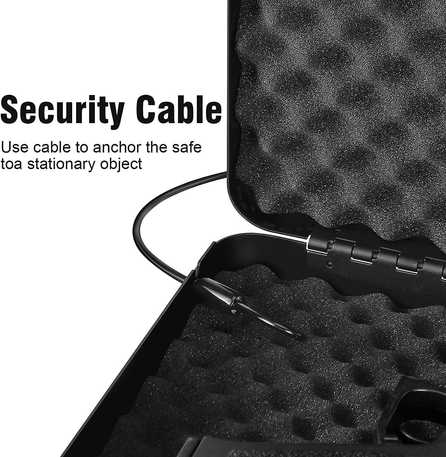 LANGGER V Gun Safe Quick Access Handgun Lock Box for Home/Car/Travel Fingerprint Version