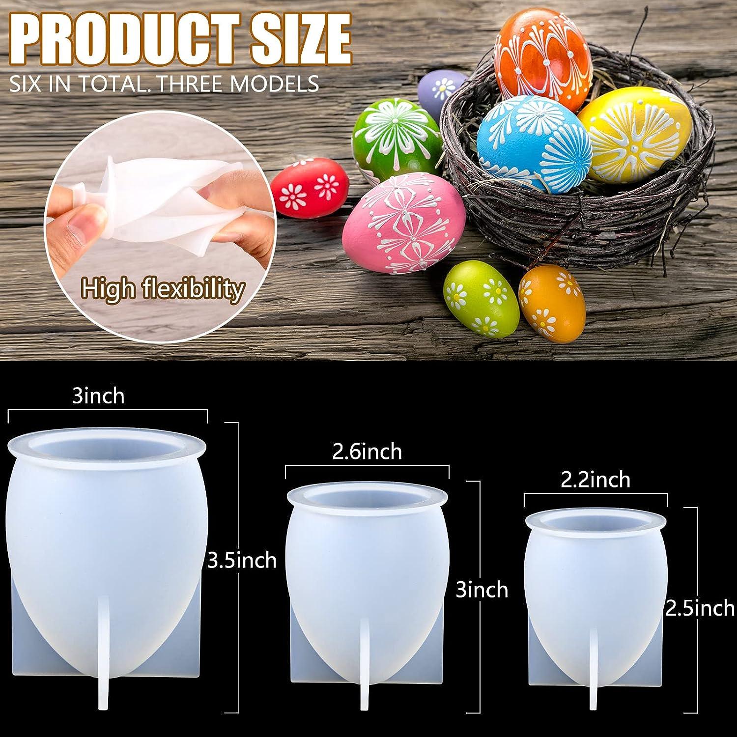 3D Easter Egg Candle Mold 3 Pcs Silicone Mold for Candle Making Easter  Handmade Candle Making Mould DIY Craft Resin Mold for Fondant Cake  Aromatherapy Candle Chocolate Soap Candy