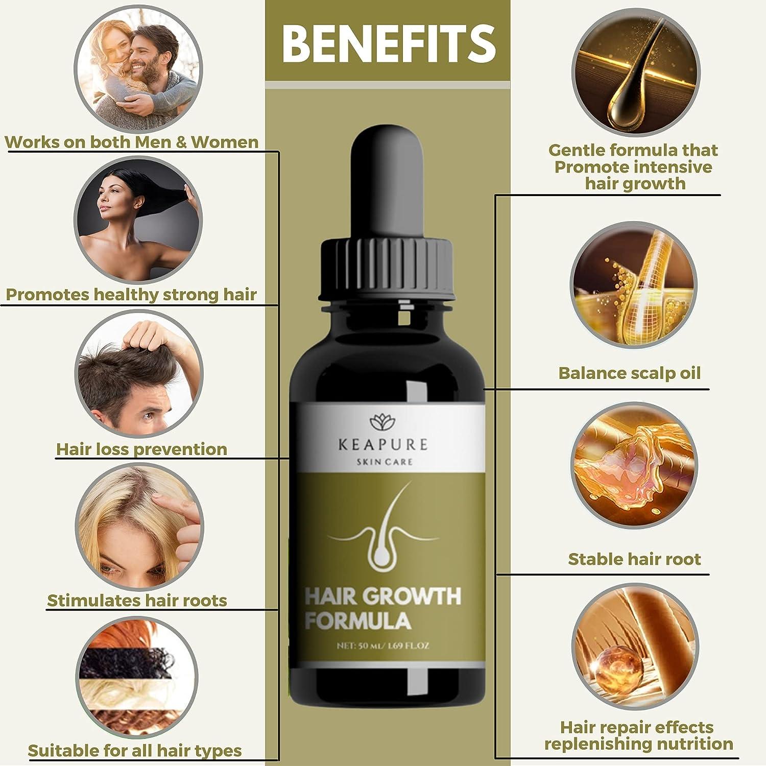 Hair Growth Oil Scalp Serum Large 1.7oz 100 Natural Hair Growing