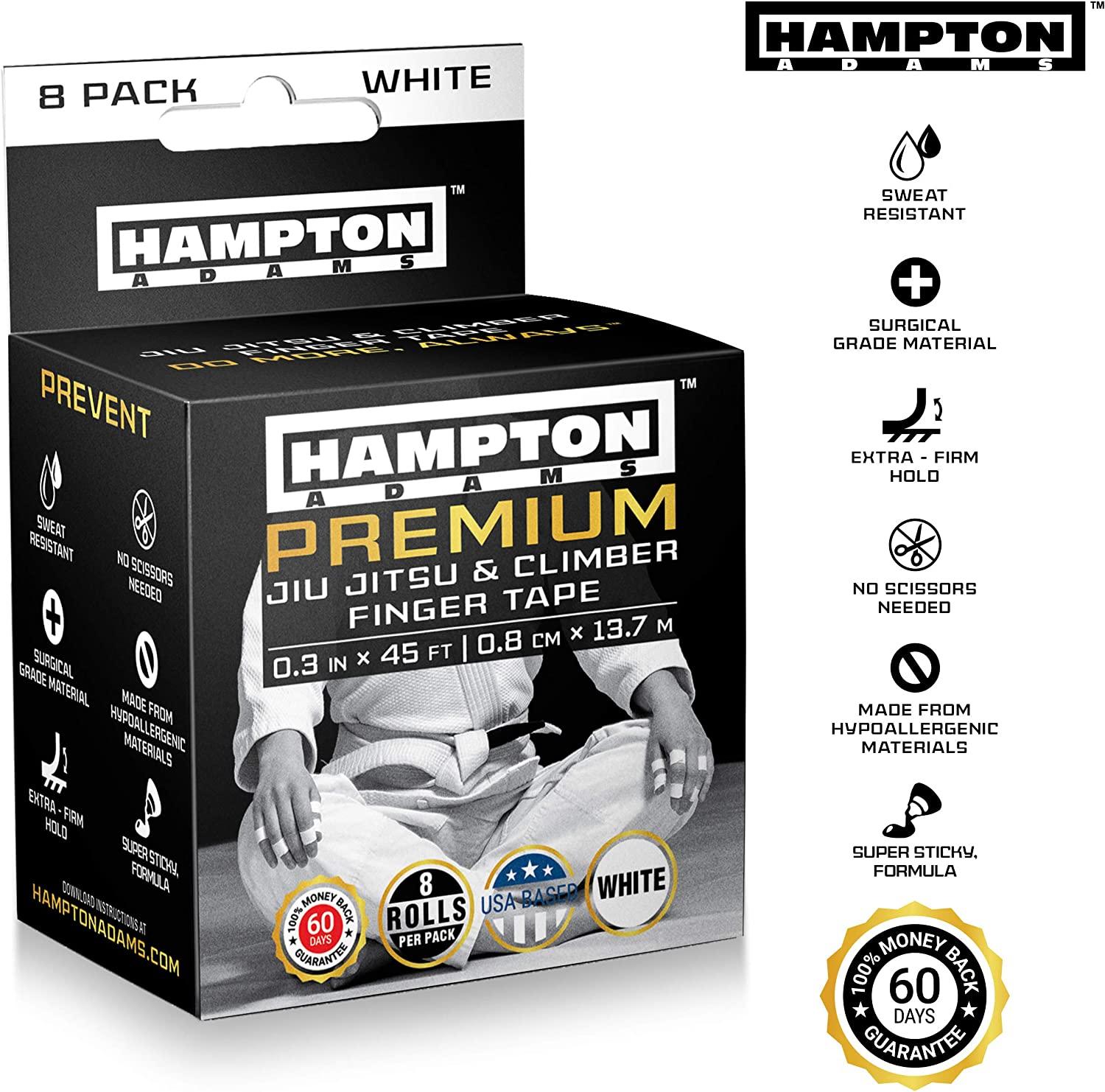 (8 Pack) White Finger Tape Athletic Tape 0.3 x 45 Feet for Rock