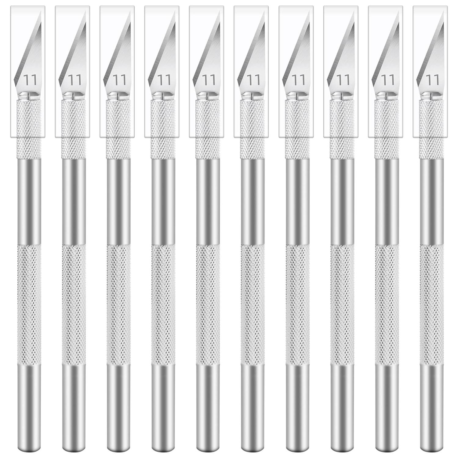Jetmore 10 Pack Exacto Knife, Stainless Steel Exacto Knife Set, Sharp