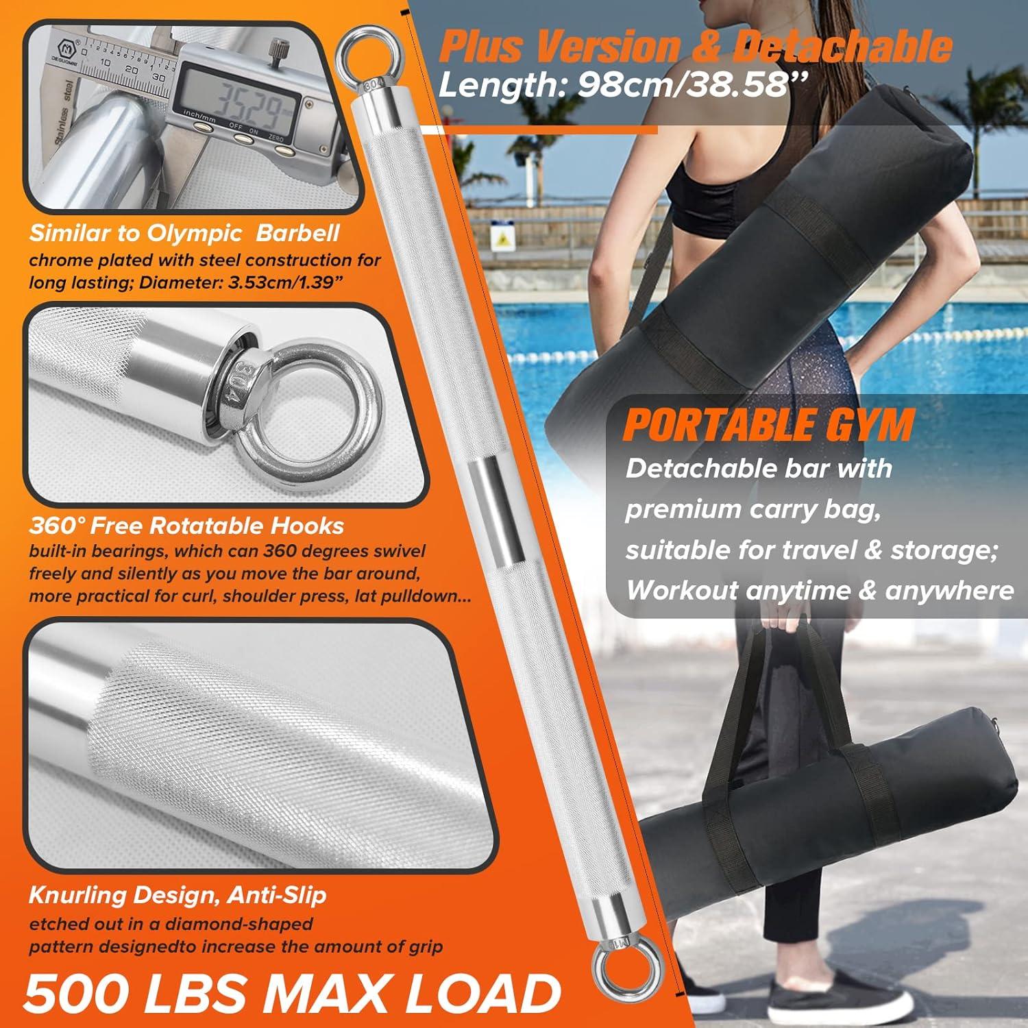 Toddmomy fitness bar pulldown bar lat and lift pulley revolving 並行輸入品