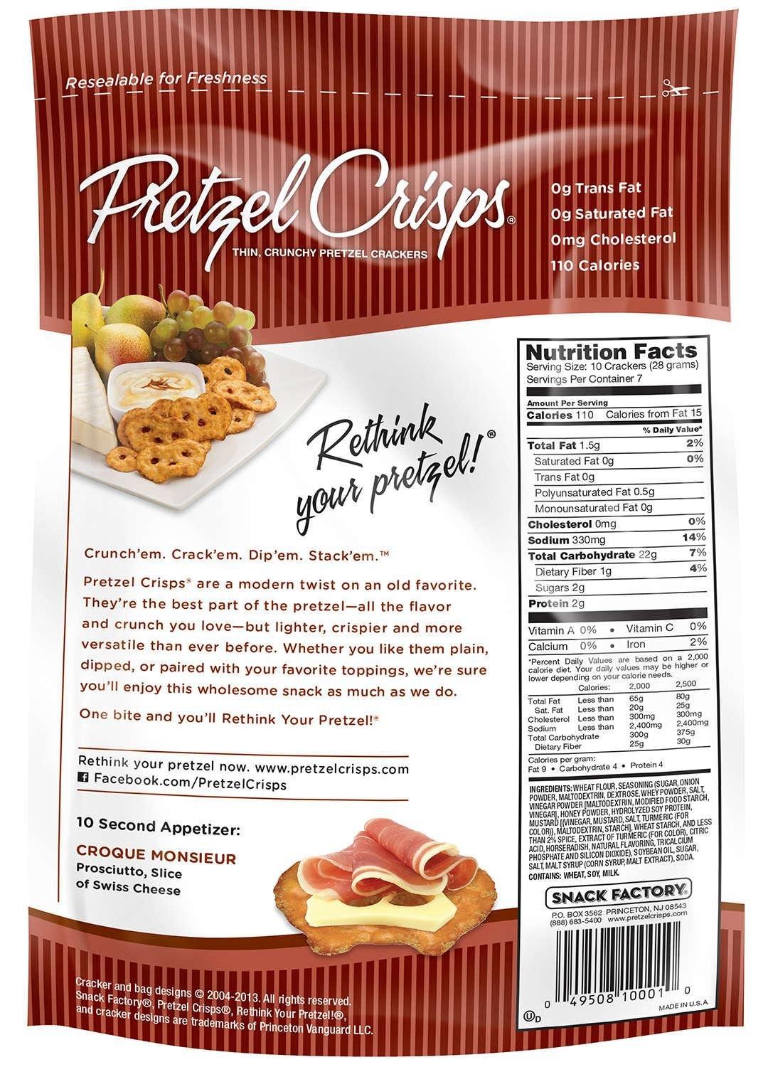 Honey Mustard Onion Pretzel Crisps® Pretzel Crisps