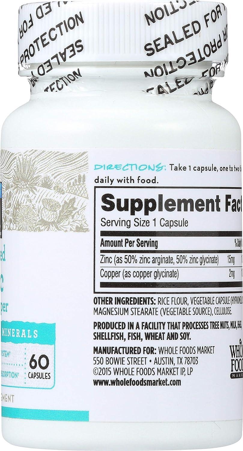 365 Everyday Value Chelated Zinc plus Copper 60 ct