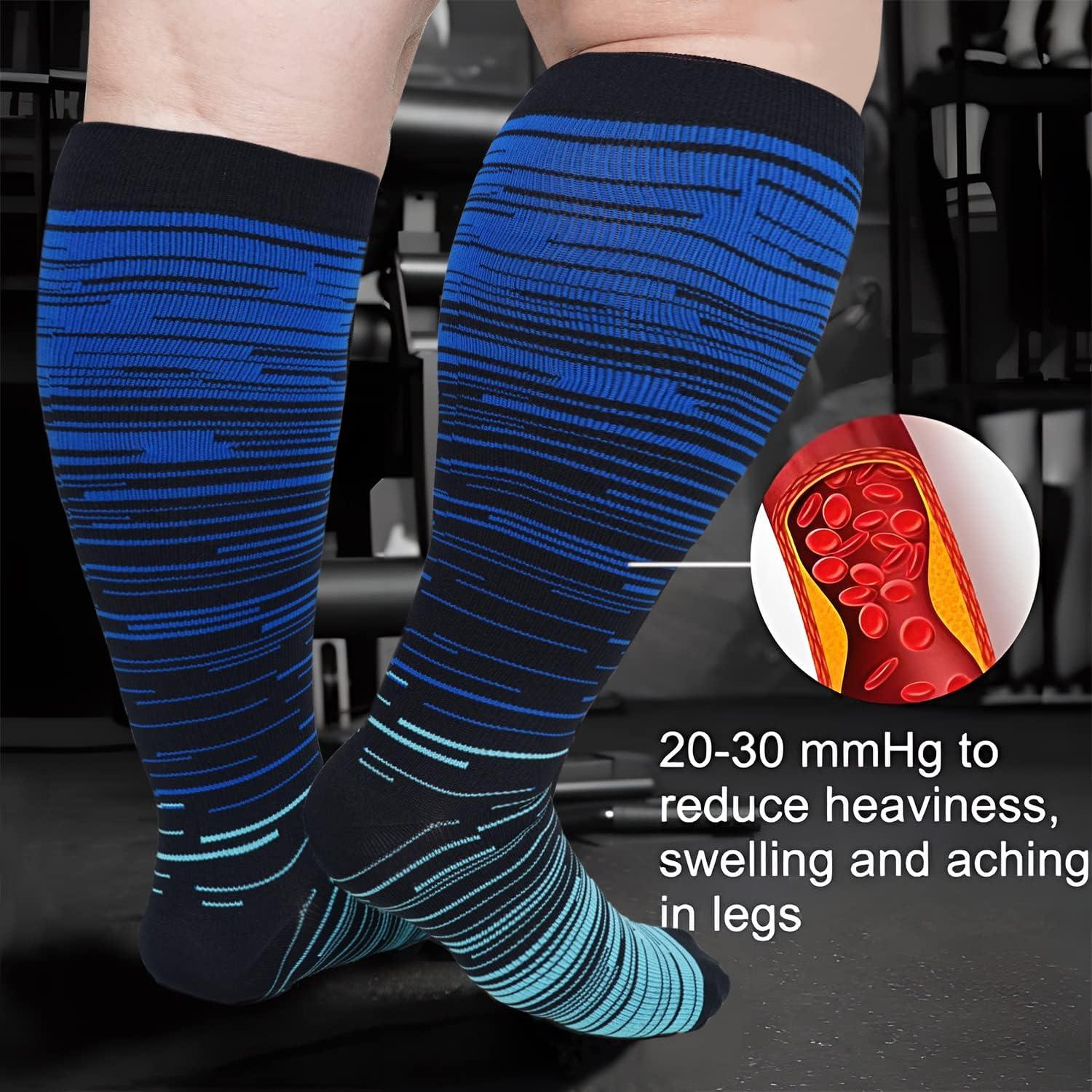 3XL Extra Wide Compression Leggings for Swelling 20-30mmHg