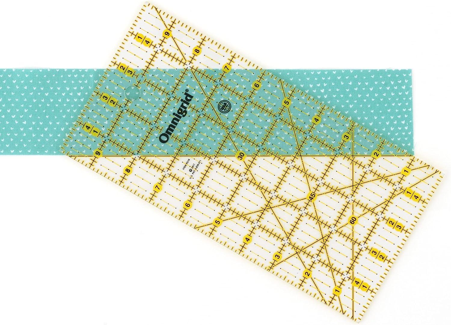 Omnigrid 5 in x 10 Quilting Rulers, 5" x 10", Clear
