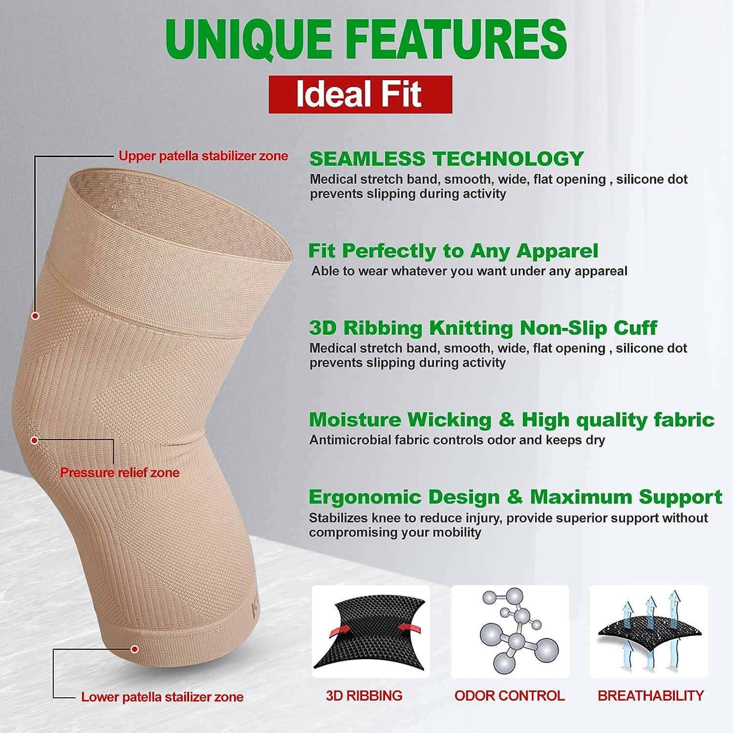  KEKING® Zipper Compression Socks for Men Women, Open