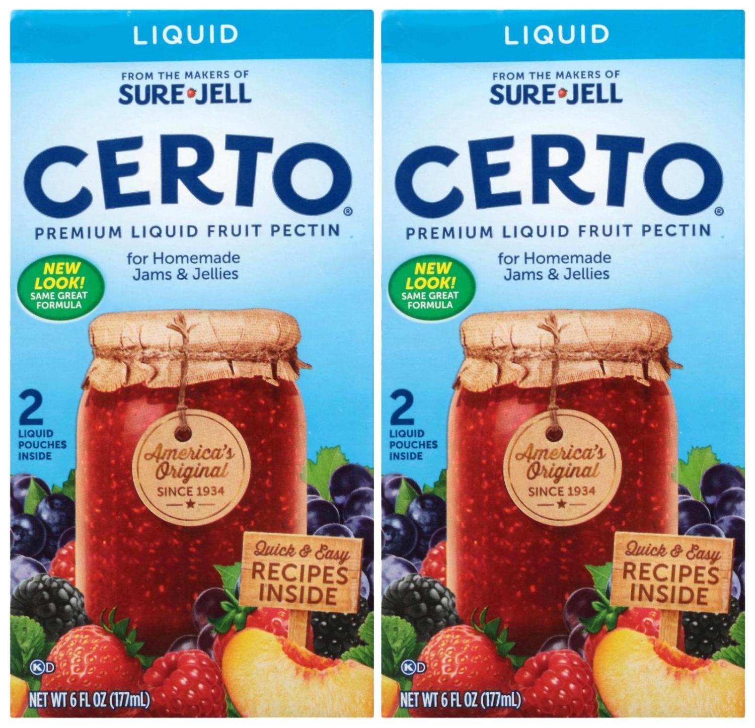 SureJell Certo Fruit Pectin 2 pk Premium Quality Pectin for Jam Making