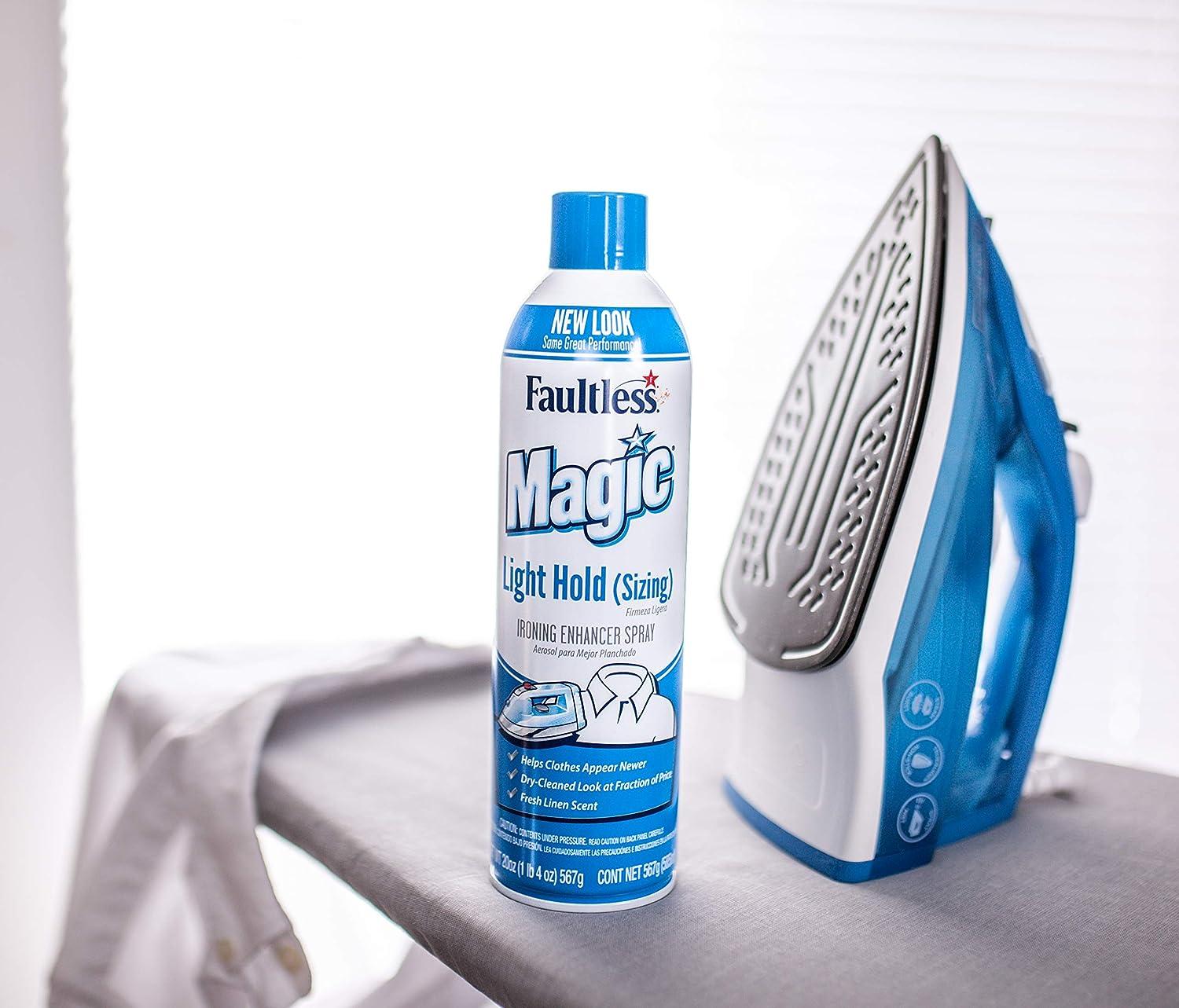 MAGIC Sizing Spray Light Body No Flaking or Clogging! Light Ironing Spray  20oz Wrinkle Iron Spray for Clothes (Pack of 2) Fresh Linen Scent Finishing  Spray